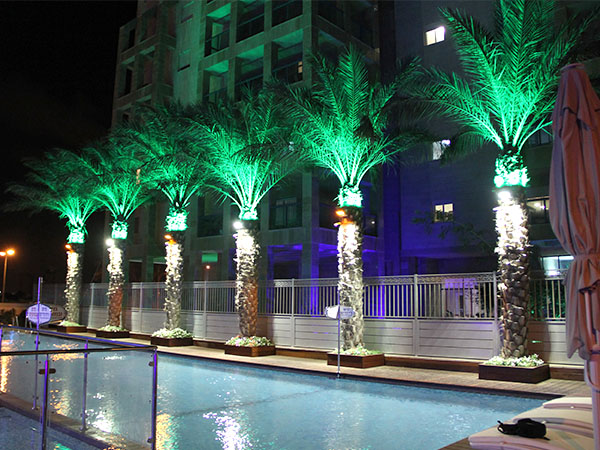 以色列rgb led泛光灯项目案例