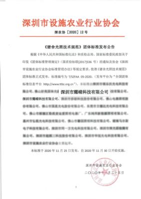 2020年集团标准公告